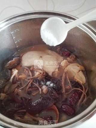 菌菇鸡汤的做法步骤:8