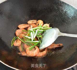 香葱炒虾的做法步骤:9