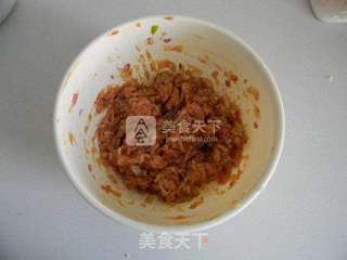 香菇肉馅蒸饺的做法步骤:4