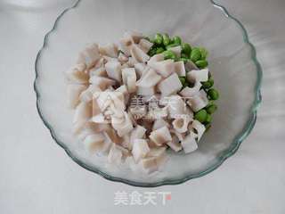 葱香藕丁拌毛豆的做法步骤:4