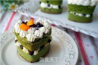 抹茶榴莲红豆蜜语蛋糕的做法步骤:28