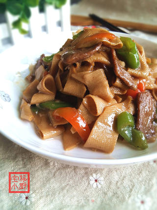 尖椒豆腐皮的做法步骤:10