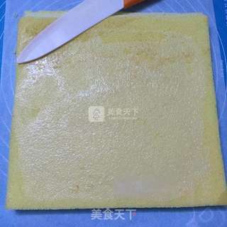 芒果炼奶蛋糕卷的做法步骤:13