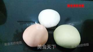彩球紫薯椰蓉包的做法步骤:4