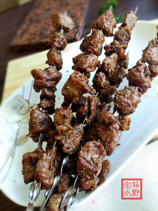 羊肉串的做法步骤:12