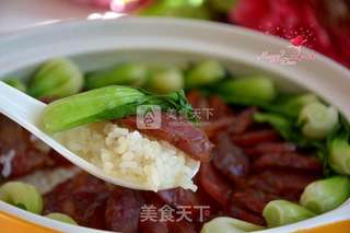 腊肠煲仔饭的做法步骤:10