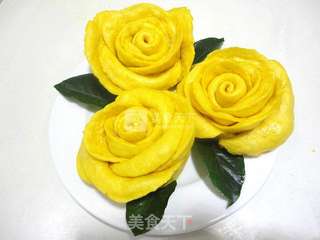 南瓜黄玫瑰花馒头的做法步骤:13