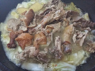 烤鸭白菜汤的做法步骤:7