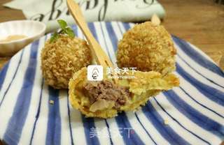 香芋咖喱牛肉丸的做法步骤:19
