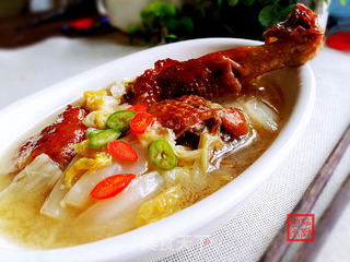 烤鸭白菜汤的做法步骤:13