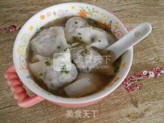 #笋干木耳鲜肉馄饨的做法图解12