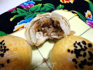 酥皮五仁月饼的做法步骤:17