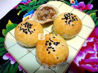 酥皮五仁月饼的做法步骤:18