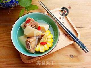 玉米鲍菇排骨汤的做法步骤:7