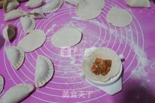 青椒猪肉馅水饺的做法步骤:9
