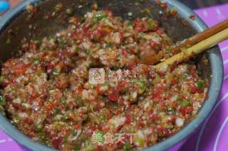 青椒猪肉馅水饺的做法步骤:7