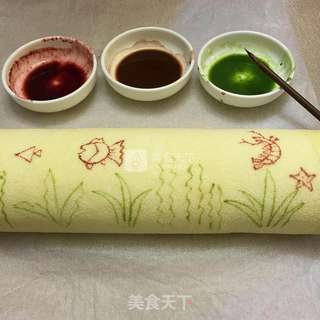 彩绘蛋卷一海底世界的做法步骤:9