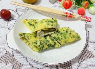 香菜鸡蛋薄饼的做法步骤:8