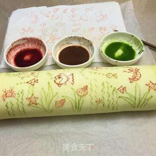 彩绘蛋卷一海底世界的做法步骤:10
