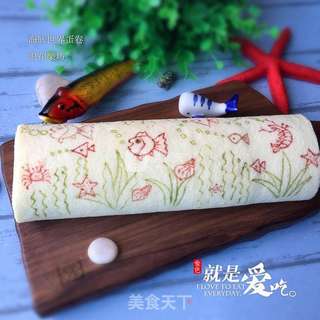彩绘蛋卷一海底世界的做法步骤:15