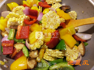 七彩甜椒培根串串烧的做法步骤:3