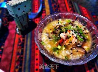 香菇虾仁提气粥的做法步骤：12