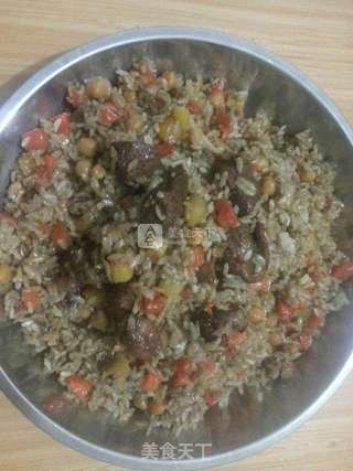羊肉抓饭的做法步骤:15