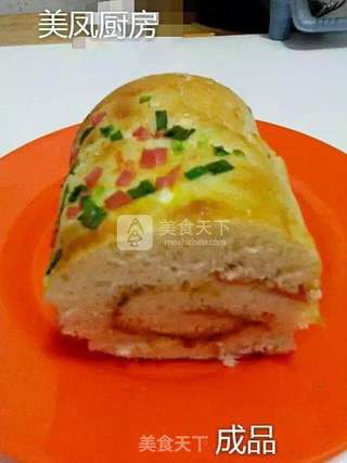 火腿面包卷的做法步骤:12