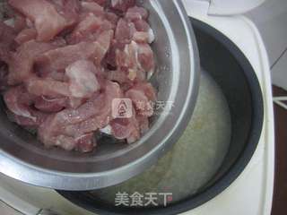 农家菜干瘦肉粥的做法步骤:6