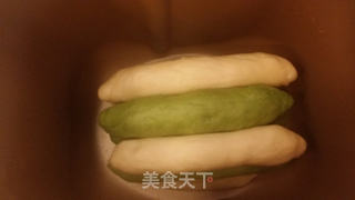 东菱麦旋风之双色抹茶土司的做法步骤:13