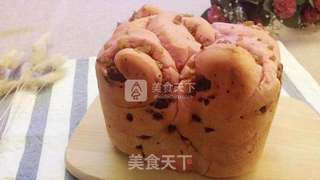 东菱麦旋风之火龙果玫瑰花土司的做法步骤:10
