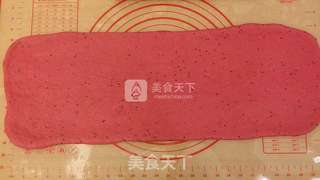 东菱麦旋风之火龙果玫瑰花土司的做法步骤:3