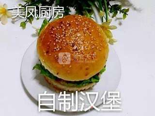 猪扒汉堡包的做法步骤:12