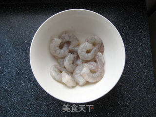 虾仁秋葵炒豆干的做法步骤:2