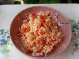 红蔬炒饭的做法步骤:6