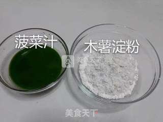 红萝卜汁和菠菜汁芋圆的做法步骤:2