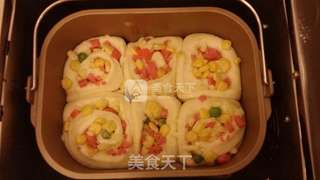 东菱热旋风之玉米火腿奶酪面包的做法步骤：7