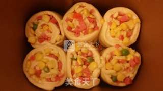 东菱热旋风之玉米火腿奶酪面包的做法步骤：6