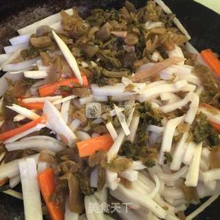 豆腐炒年糕的做法步骤:6