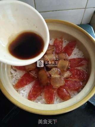 腊味煲仔饭的做法步骤：8