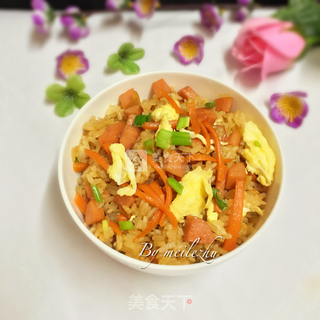胡萝卜炒饭的做法步骤:12