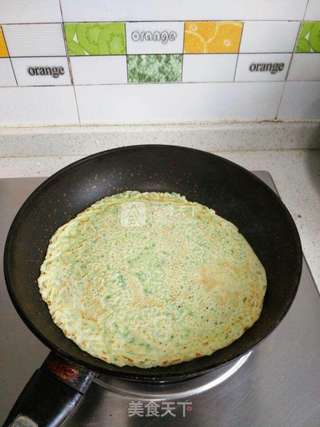 青菜鸡蛋饼的做法步骤:5