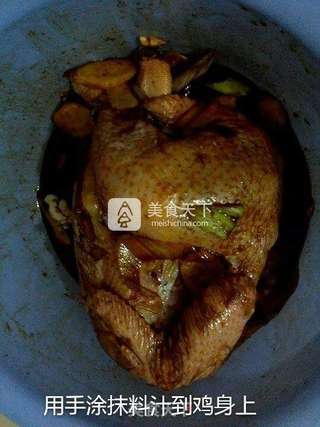 微波炉烤葱油鸡的做法步骤:15