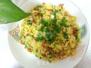 鸭蛋炒饭的做法步骤:7