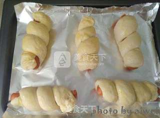 香肠面包的做法步骤:13