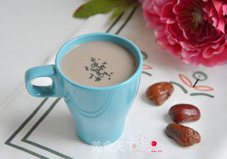 核桃红枣黑芝麻豆浆的做法步骤:6