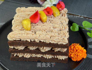 板栗巧克力蛋糕的做法步骤:21