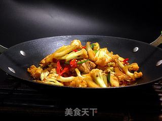 干锅香辣花菜的做法步骤:12