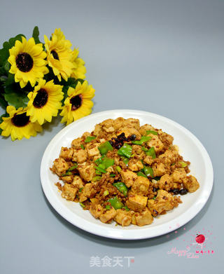 老干妈肉末烧豆腐的做法步骤:17