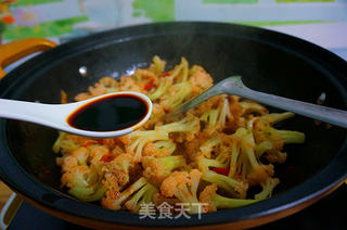 干锅香辣花菜的做法步骤：9